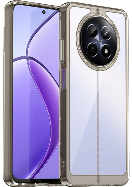 Realme 13 5g/12 5G/12X 5g/narzo N65 5g/narzo 70X 5G/C65 5g Kılıf Tpu+Akrilik Telefon Kılıfı-Şeffaf Gri (Yurt Dışından)