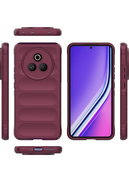 Realme P3 Pro 5g Kılıf Düşmeye Karşı Yumuşak Tpu Sağlam Telefon Arka Kapağı-Şarap Kırmızısı (Yurt Dışından)
