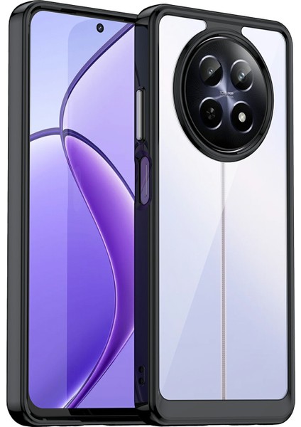 Realme 13 5g/12 5G/12X 5g/narzo N65 5g/narzo 70X 5G/C65 5g Kılıf Tpu+Akrilik Telefon Kılıfı-Siyah (Yurt Dışından)