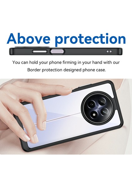 Realme 13 5g/12 5G/12X 5g/narzo N65 5g/narzo 70X 5G/C65 5g Kılıf Tpu+Akrilik Telefon Kılıfı-Siyah (Yurt Dışından) fırsatları