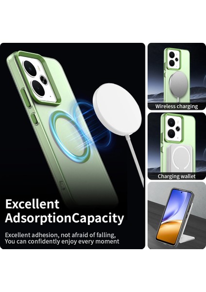 Realme 14 5g Kılıf Magsafe Anti Drop Hibrit Telefon Arka Kapağı ile Uyumlu-Yeşil (Yurt Dışından) fırsatları