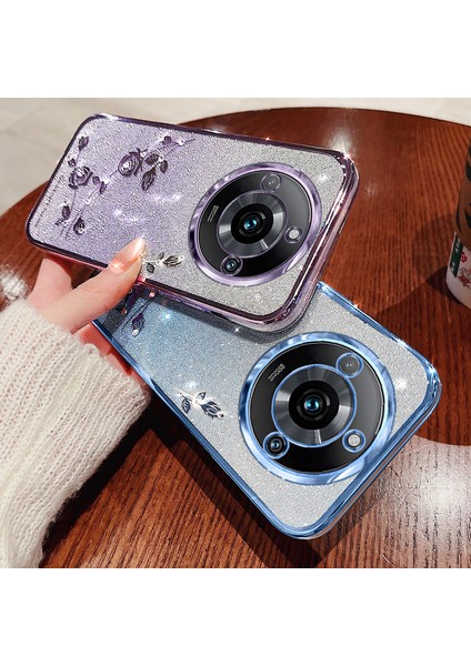 Kadem Realme 11 Pro+5g Için Degrade Telefon Kılıfı Parıltılı Yapay Elmas Çiçek Tpu Kapak-Gül Altın (Yurt Dışından) modelleri