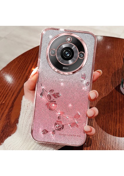 Kadem Realme 11 Pro+5g Için Degrade Telefon Kılıfı Parıltılı Yapay Elmas Çiçek Tpu Kapak-Gül Altın (Yurt Dışından) indirimleri