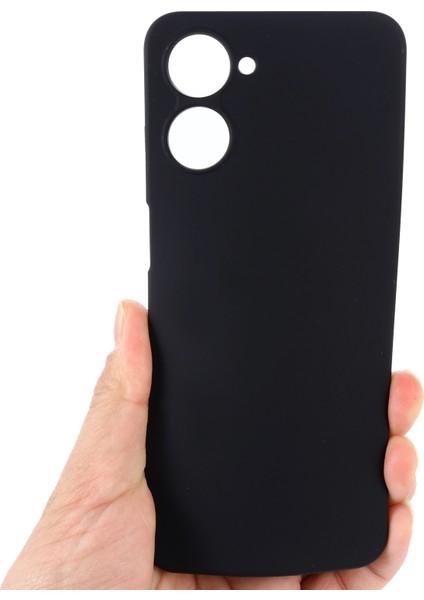 Realme 10 4g Hassas Kesik Telefon Kılıfı Sıvı Silikon Düşmeye Dayanıklı Arka Kapak Kayışlı-Siyah (Yurt Dışından) fırsatları