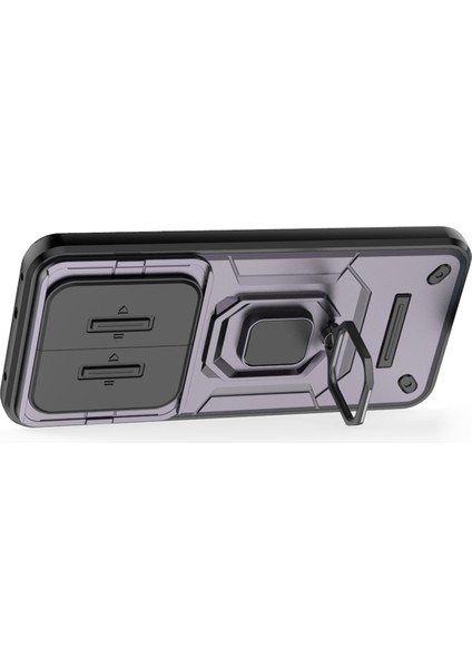 Realme 14 Pro+5g Kılıf Pc+Tpu Kickstand Telefon Koruyucu Lens Kapağı Ile-Mor (Yurt Dışından) fiyatları