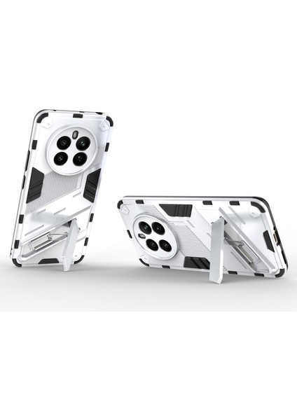 Realme 12 4g/12+5g Kılıf Kickstand Pc+Tpu Koruyucu Sert Telefon Kılıfı-Beyaz (Yurt Dışından) fiyatları