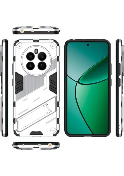 Realme 12 4g/12+5g Kılıf Kickstand Pc+Tpu Koruyucu Sert Telefon Kılıfı-Beyaz (Yurt Dışından) fırsatları