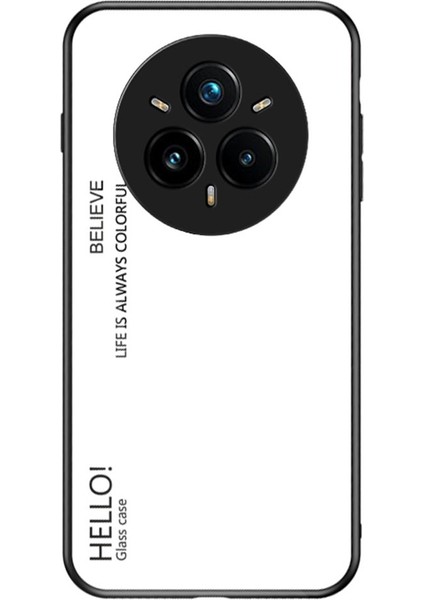 Realme 14 Pro+5g Kılıf Çizilmez Temperli Cam+Pc+Tpu Telefon Kılıfı-Beyaz (Yurt Dışından)