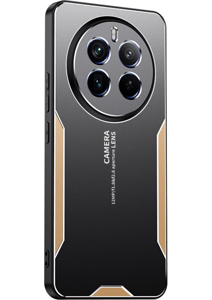 Realme 12 Pro 5g/12 Pro+5g Ince Kılıf Alüminyum Alaşım+Tpu+Pc Telefon Arka Kapağı-Altın (Yurt Dışından)