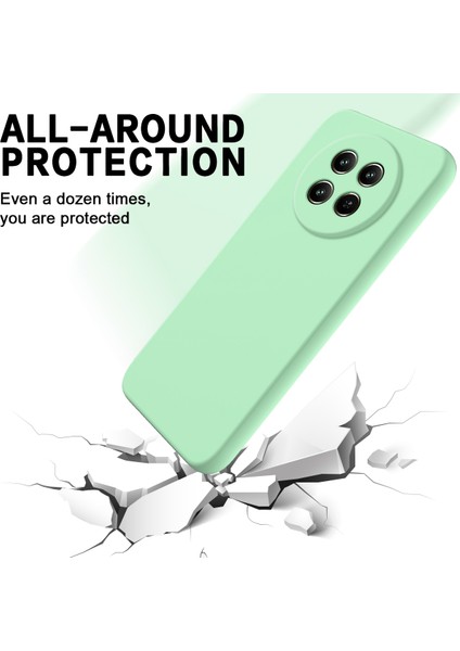 Realme 12 5G/12X 5g Kılıf Sıvı Silikon Düşmeye Dayanıklı Telefon Kılıfı Bilek Kayışı Ile-Yeşil (Yurt Dışından) modelleri