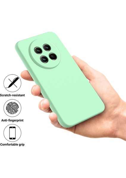 Realme 12 5G/12X 5g Kılıf Sıvı Silikon Düşmeye Dayanıklı Telefon Kılıfı Bilek Kayışı Ile-Yeşil (Yurt Dışından) indirimleri