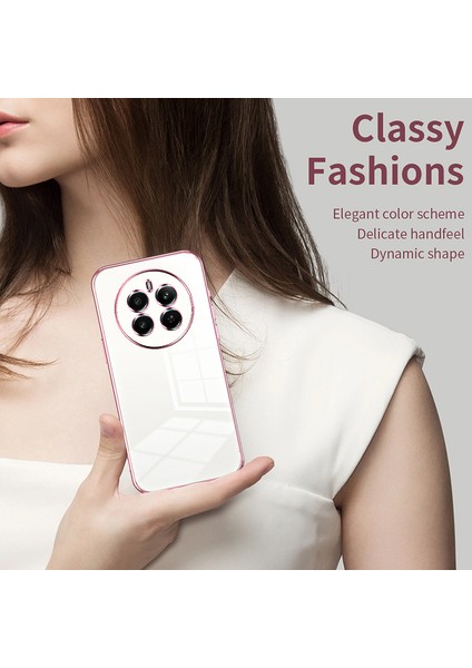 Realme 12 4g/12+5g Cep Telefonu Kılıfları Esnek Tpu Galvanik Telefon Koruyucu-Pembe (Yurt Dışından) modelleri