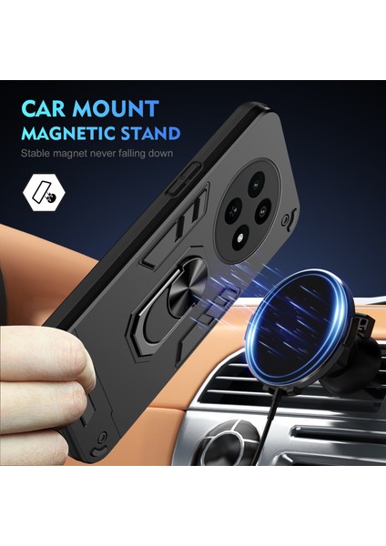 Realme 12X 5g Kılıf Pc+Tpu Kickstand Manyetik Araç Tutucu Telefon Kılıfı-Siyah (Yurt Dışından) fiyatları