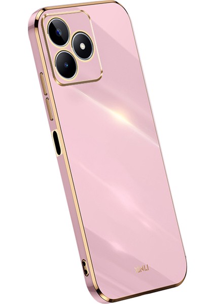 Xınlı Realme C53 (KÜRESEL)/C53 (HINDISTAN)/C51 Için Çizilmez Tpu Telefon Kılıfı, Elektrokaplama Kenar Telefon Kılıfı-Mor (Yurt Dışından)