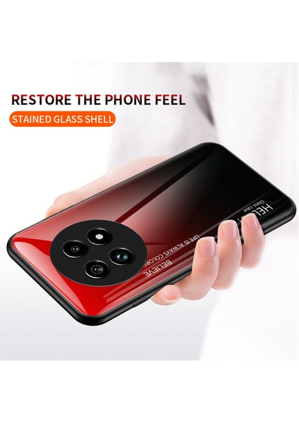 Realme 13 Pro 5g(Global)/13 Pro+5g(Global)Kılıf Çizilmez Temperli Cam+Pc+Tpu Telefon Kılıfı-Siyah (Yurt Dışından)