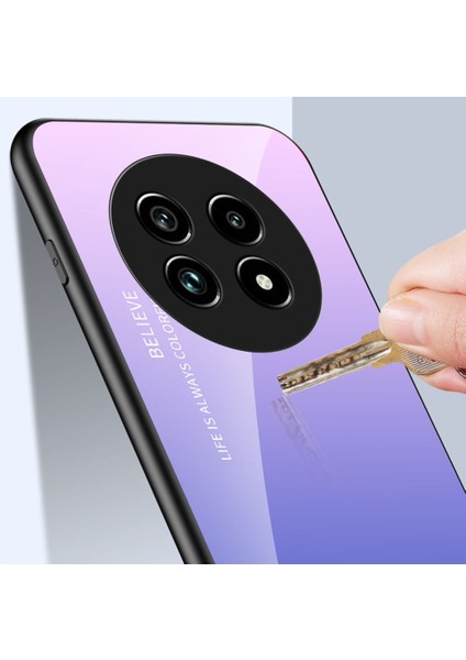 Realme 13 Pro 5g(Global)/13 Pro+5g(Global)Kılıf Çizilmez Temperli Cam+Pc+Tpu Telefon Kılıfı-Siyah (Yurt Dışından)