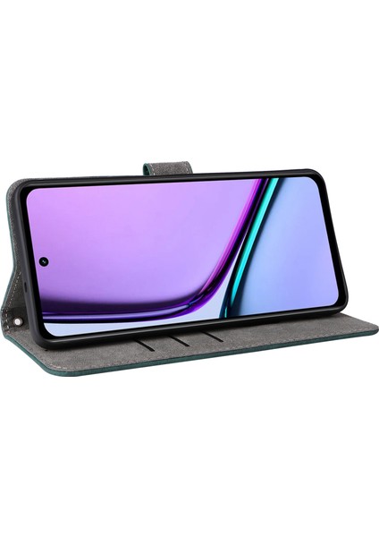 Realme C67 4g/12 Lite 4g Kılıf Cüzdan Standı Rfıd Engelleme Pu Deri Telefon Kılıfı-Yeşil (Yurt Dışından) fırsatları