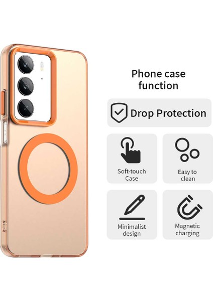 Realme C75 Kılıfı Magsafe Anti Drop Hibrit Telefon Arka Kapağı ile Uyumlu-Turuncu (Yurt Dışından) fiyatları