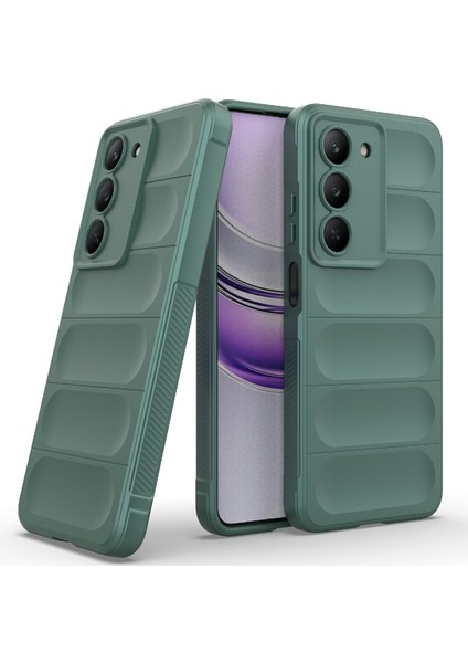 Realme V60 Pro 5G/14X(HINDISTAN)5G Kılıf Düşmeye Karşı Yumuşak Tpu Sağlam Telefon Arka Kapağı-Yeşil (Yurt Dışından)