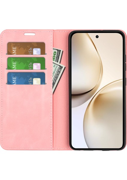 Realme 14 Pro+5g Kılıf Cilt Dokunmatik Deri Cüzdan Telefon Kılıfı-Pembe (Yurt Dışından) fiyatları