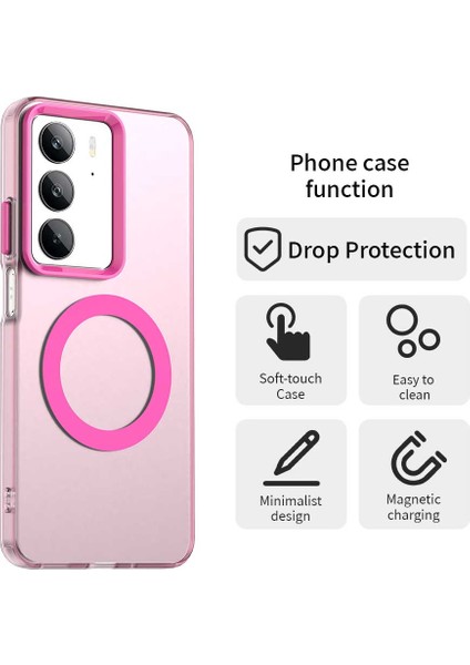 Realme C75 Kılıfı Magsafe Anti Drop Hibrit Telefon Arka Kapağı ile Uyumlu-Kırmızı (Yurt Dışından) fiyatları