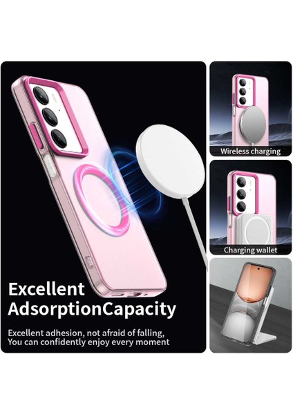 Realme C75 Kılıfı Magsafe Anti Drop Hibrit Telefon Arka Kapağı ile Uyumlu-Kırmızı (Yurt Dışından) fırsatları