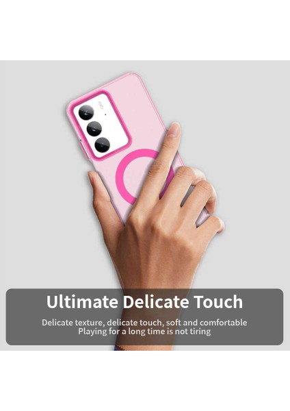 Realme C75 Kılıfı Magsafe Anti Drop Hibrit Telefon Arka Kapağı ile Uyumlu-Kırmızı (Yurt Dışından) indirimleri
