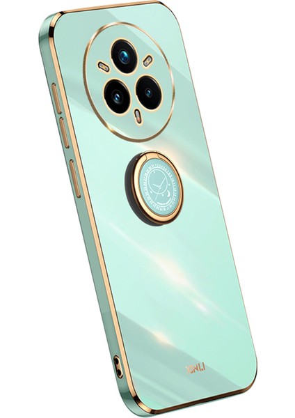 Xınlı Realme 14 Pro+5g Kılıf Halka Kickstand Elektrokaplama Tpu Telefon Kılıfı-Camgöbeği (Yurt Dışından)
