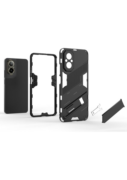 Realme C67 4g Kickstand Kılıf Tpu+Pc Koruyucu Telefon Kılıfı-Beyaz (Yurt Dışından) fiyatları