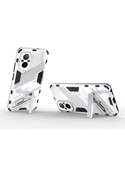 Realme C67 4g Kickstand Kılıf Tpu+Pc Koruyucu Telefon Kılıfı-Beyaz (Yurt Dışından) modelleri