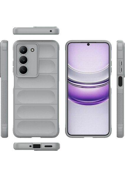 Realme V60 Pro 5G/14X(HINDISTAN)5G Kılıf Düşmeye Karşı Yumuşak Tpu Sağlam Telefon Arka Kapağı-Açık Gri (Yurt Dışından)