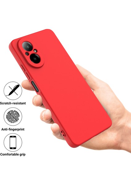 Realme C67 4g Kılıf Sıvı Silikon Fiber Astar Koruyucu Telefon Kılıfı Kayışlı-Kırmızı (Yurt Dışından) fiyatları