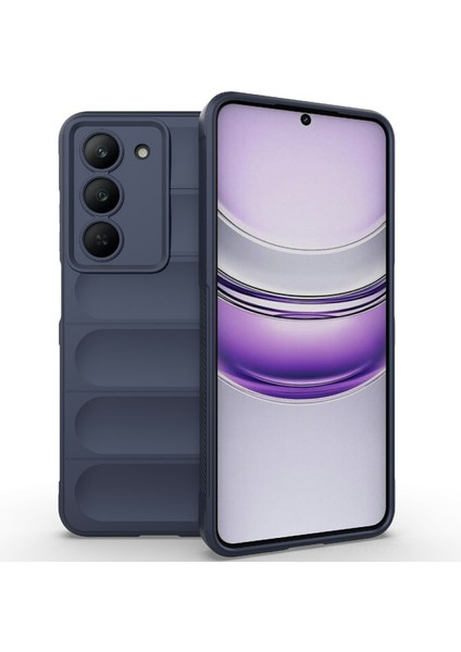 Realme V60 Pro 5G/14X(HINDISTAN)5G Kılıf Düşmeye Karşı Yumuşak Tpu Sağlam Telefon Arka Kapağı-Koyu Mavi (Yurt Dışından)