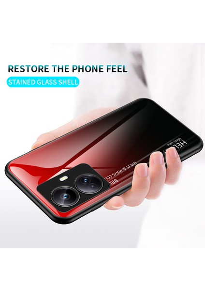 Realme 10 Pro+5g Degrade Renk Çizilmeye Dayanıklı Telefon Kılıfı Temperli Cam Sert Pc Yumuşak Tpu Telefon Kılıfı-Degrade Sarı (Yurt Dışından) fiyatları