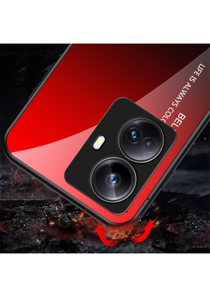 Realme 10 Pro+5g Degrade Renk Çizilmeye Dayanıklı Telefon Kılıfı Temperli Cam Sert Pc Yumuşak Tpu Telefon Kılıfı-Degrade Sarı (Yurt Dışından) modelleri