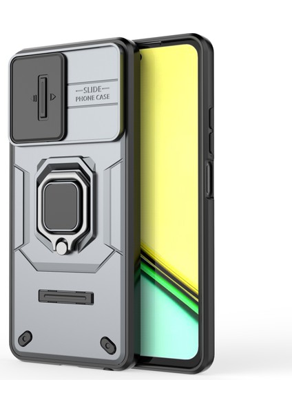 Realme C67 4g Kılıf Pc+Tpu Kayar Lens Kapağı Telefon Kılıfı-Gri (Yurt Dışından) modelleri