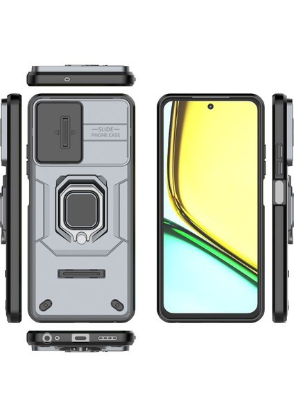 Realme C67 4g Kılıf Pc+Tpu Kayar Lens Kapağı Telefon Kılıfı-Gri (Yurt Dışından) indirimleri