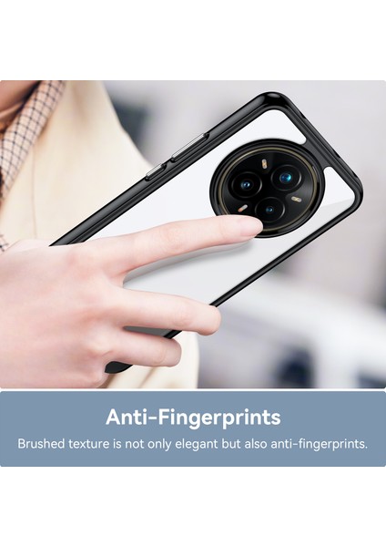 Realme P3 Pro 5g/14 Pro+5g Kılıf Tpu+Akrilik Koruyucu Şeffaf Telefon Kılıfı-Siyah (Yurt Dışından)