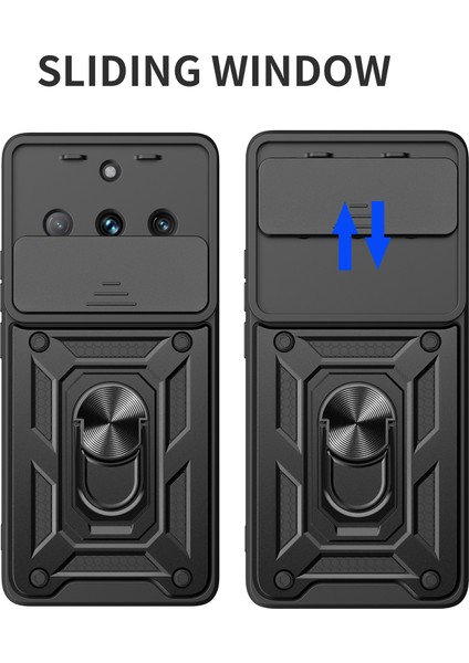Realme 11 Pro 5g/11 Pro+5g,pc+Tpu Halkalı Kickstand Kılıfı-Siyah Için Slayt Lens Korumalı Telefon Kılıfı (Yurt Dışından) fiyatları