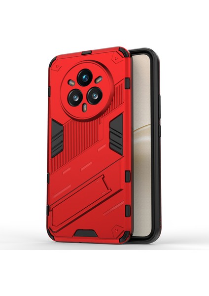 Realme 14 Pro+5g Kılıf Pc+Tpu Darbeye Dayanıklı Telefon Kılıfı Kickstand Ile-Kırmızı (Yurt Dışından)