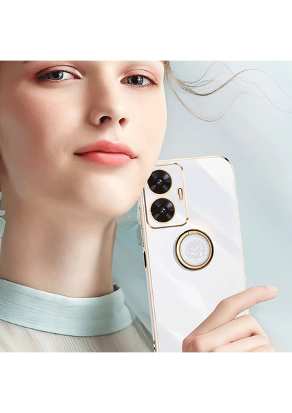 Xınlı Realme C55 4g Galvanik Telefon Kılıfı Tpu Kapak Halkalı Ayaklıklı-Kırmızı (Yurt Dışından) fırsatları