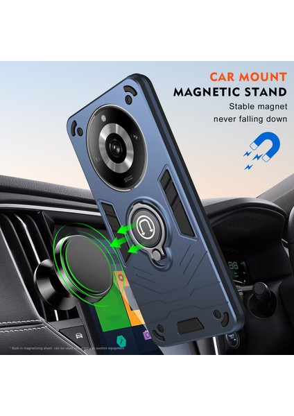 Realme 11 Pro+5g/11 Pro 5g Kılıf Ince Uyumlu Telefon Kılıfı Halka Destekli-Mavi (Yurt Dışından) indirimleri