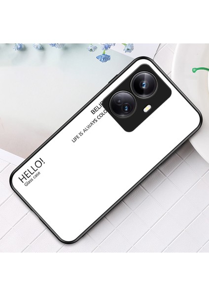 Realme 10 Pro+5g Degrade Renk Çizilmeye Dayanıklı Telefon Kılıfı Temperli Cam Sert Pc Yumuşak Tpu Telefon Kılıfı-Beyaz (Yurt Dışından) indirimleri