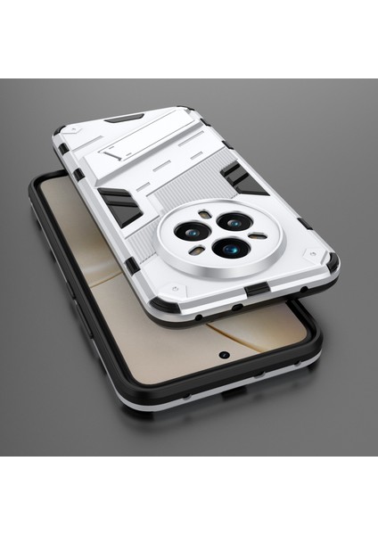 Realme 14 Pro+5g Kılıf Pc+Tpu Darbeye Dayanıklı Telefon Kılıfı Kickstand Ile-Beyaz (Yurt Dışından)