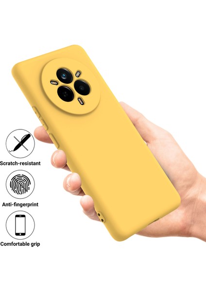 Realme 14 Pro+5g Sıvı Silikon Kılıf Telefon Arka Kapağı El Kayışı Ile-Sarı (Yurt Dışından) fiyatları