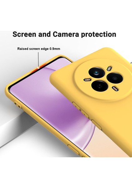 Realme 14 Pro+5g Sıvı Silikon Kılıf Telefon Arka Kapağı El Kayışı Ile-Sarı (Yurt Dışından) fırsatları
