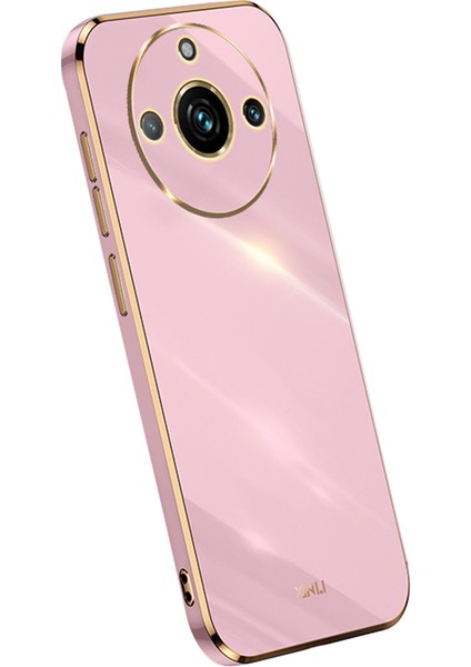 Xınlı Realme 11 Pro+5g/11 Pro 5g Tpu Telefon Kılıfı Elektrokaplama Altın Kenarlı Düşmeye Dayanıklı Kapak-Mor (Yurt Dışından)