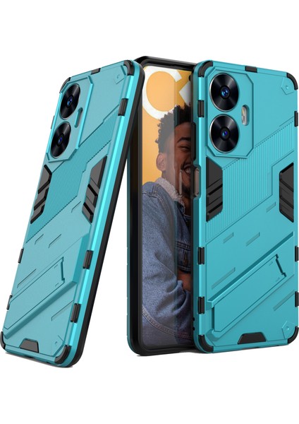 Realme C55 4g Kickstand Telefon Kılıfı Çizilmez Pc+Tpu Koruyucu Kılıf-Bebek Mavisi (Yurt Dışından) indirimleri