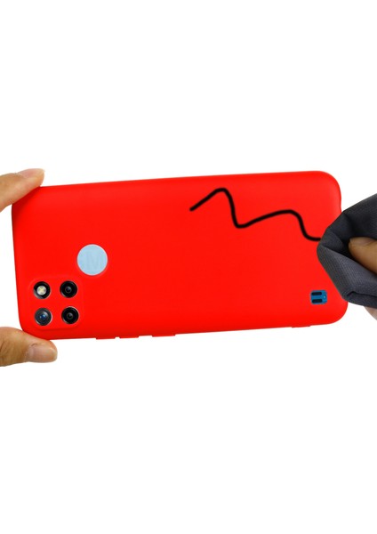 Realme C21Y (Küresel Sürüm) Için Kayışlı Yumuşak Sıvı Silikon Ince Koruyucu Darbeye Dayanıklı Kılıf - Kırmızı (Yurt Dışından) fırsatları