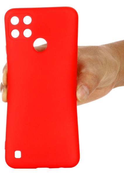 Realme C21Y (Küresel Sürüm) Için Kayışlı Yumuşak Sıvı Silikon Ince Koruyucu Darbeye Dayanıklı Kılıf - Kırmızı (Yurt Dışından) indirimleri